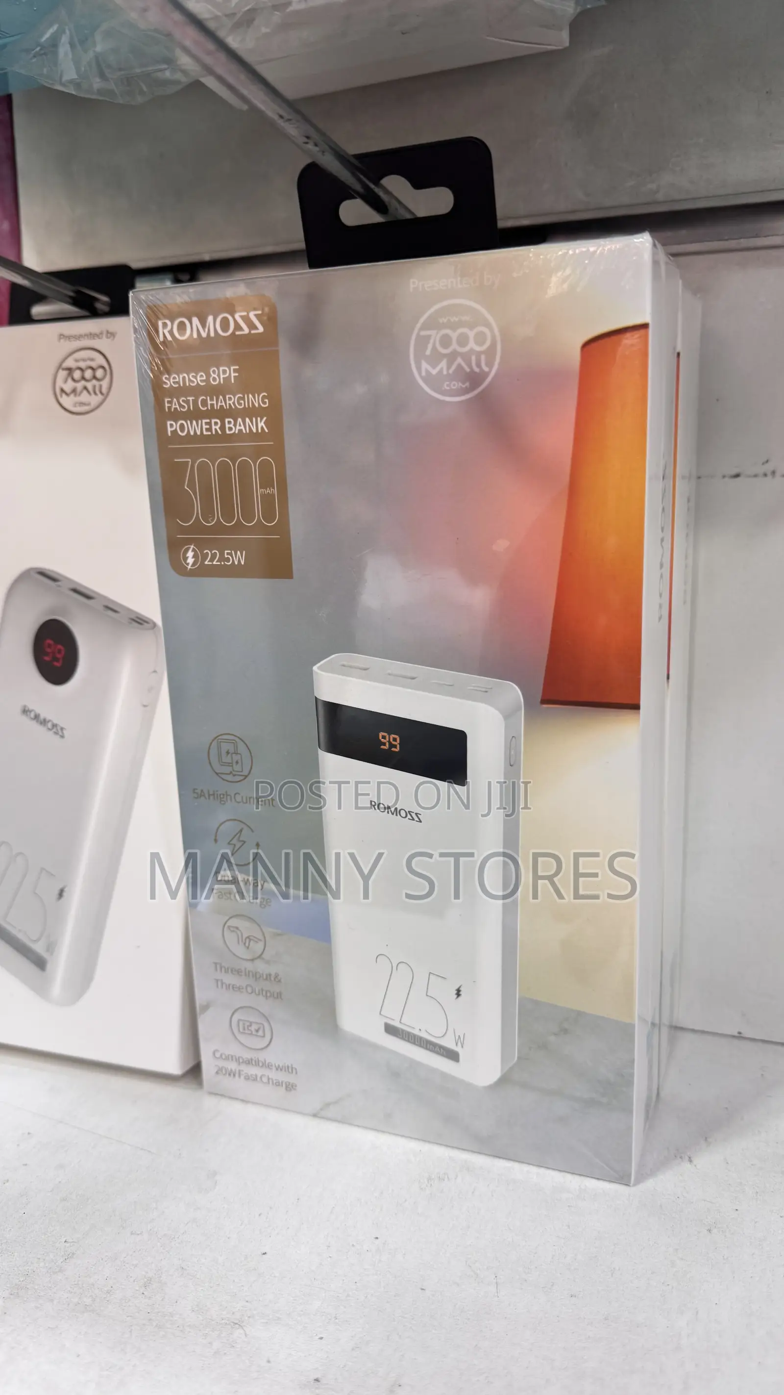 Original Romoss 30,000 Mah Power Bank (22.5w) Fast Charge
