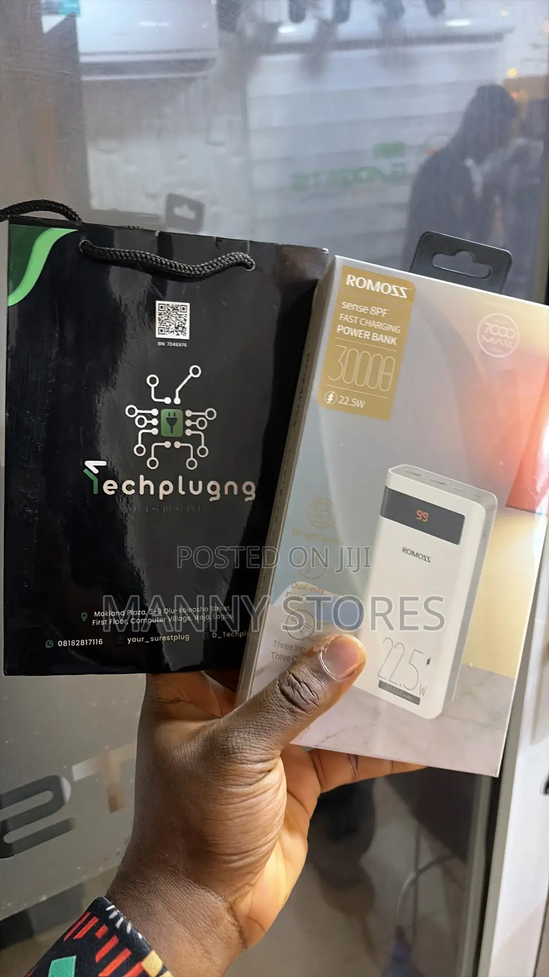 Original Romoss 30,000 Mah Power Bank (22.5w) Fast Charge