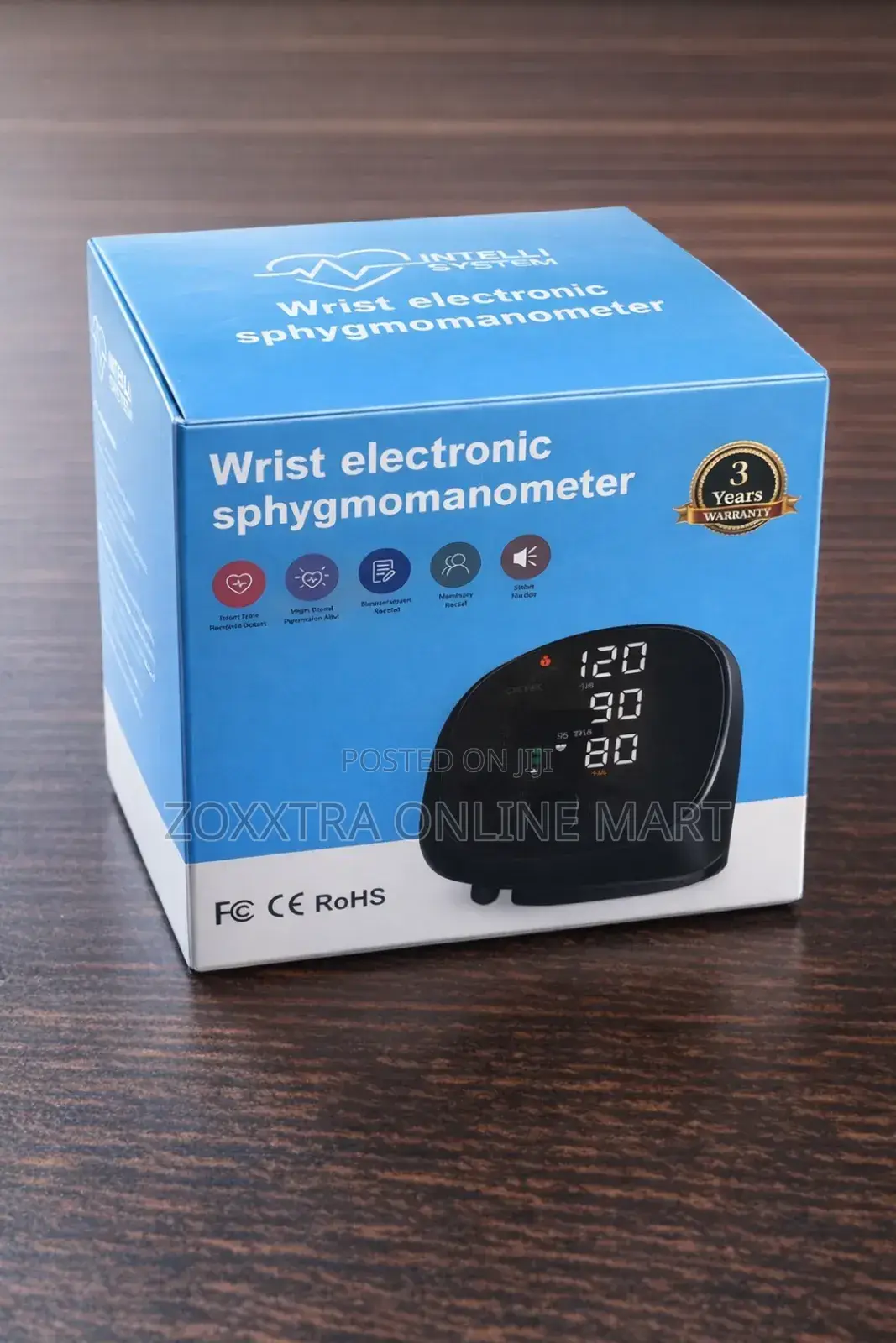 Wrist Electronic Spygmomanometer Wrist Rechargeable Bp Monitor