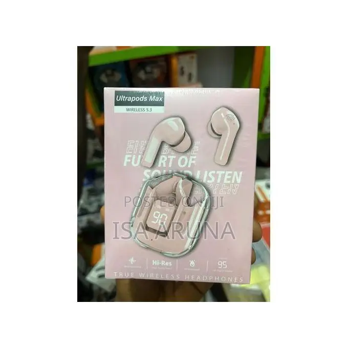 Ultrapods Max - Wireless Earbuds - Sleek in-Ear Sports Headset -Pink