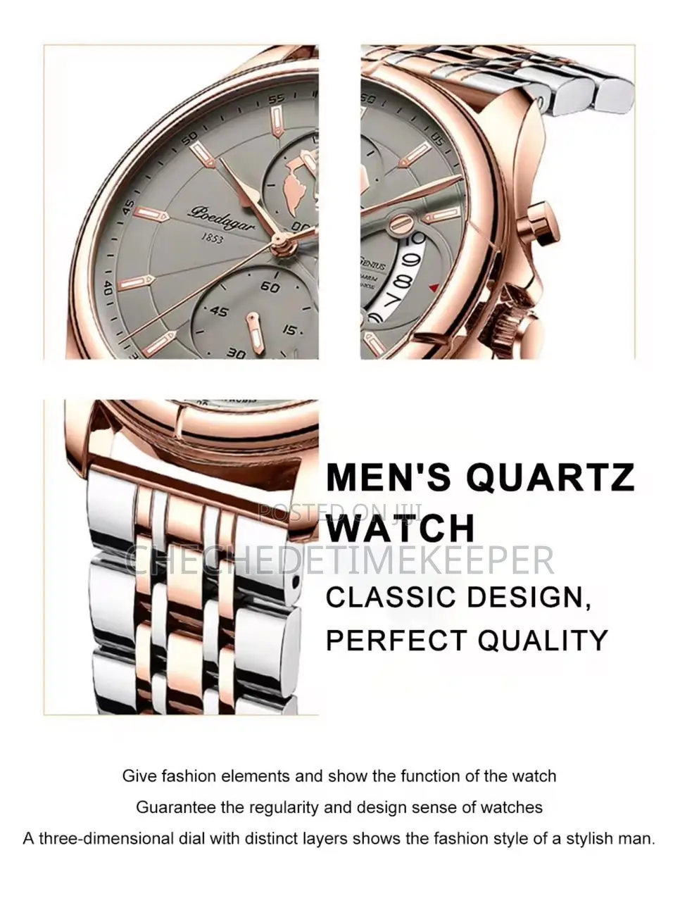 Poedagar Chronograph Watch