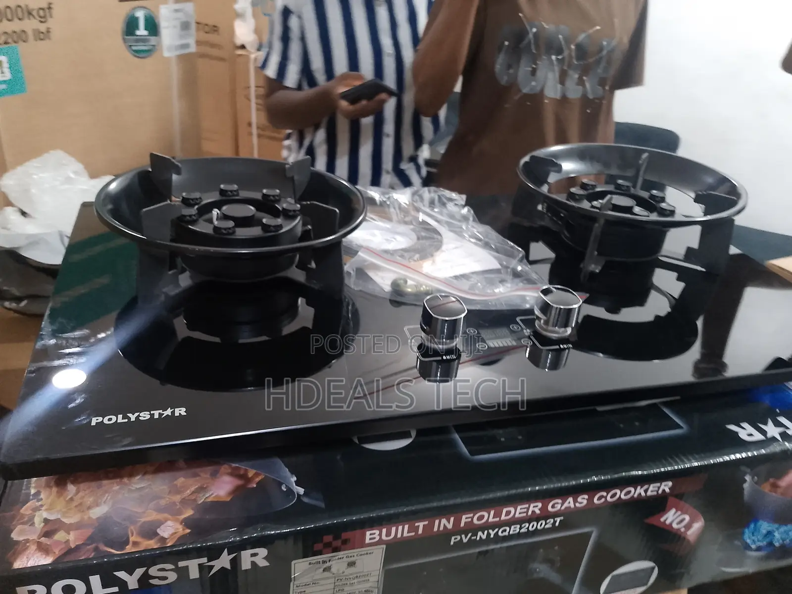 Polystar Twin Burner Gas Hob Designed for Everyday Kitchen Tasks