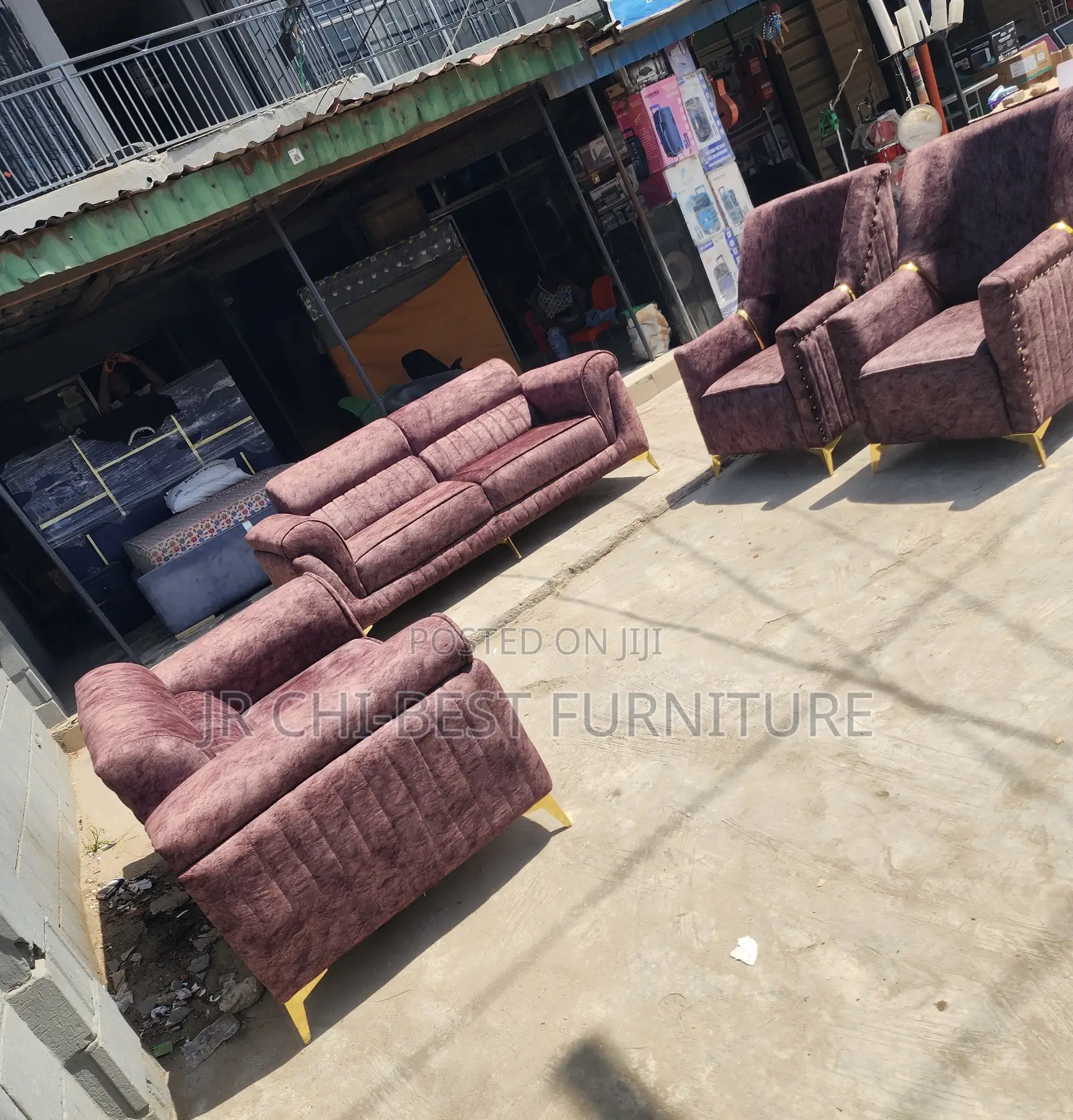 Contemporary Durable Set Of Living Room Upholstery Fabric Sofa