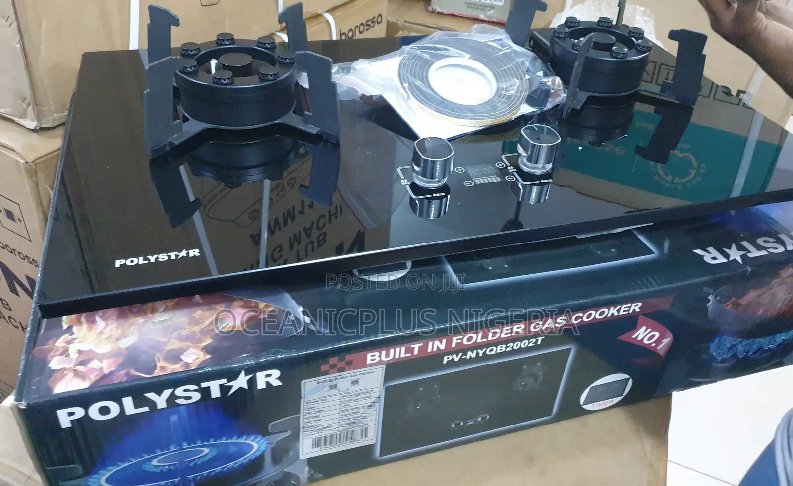 Gas Cooking Hob by Polystar, Two Burner Design