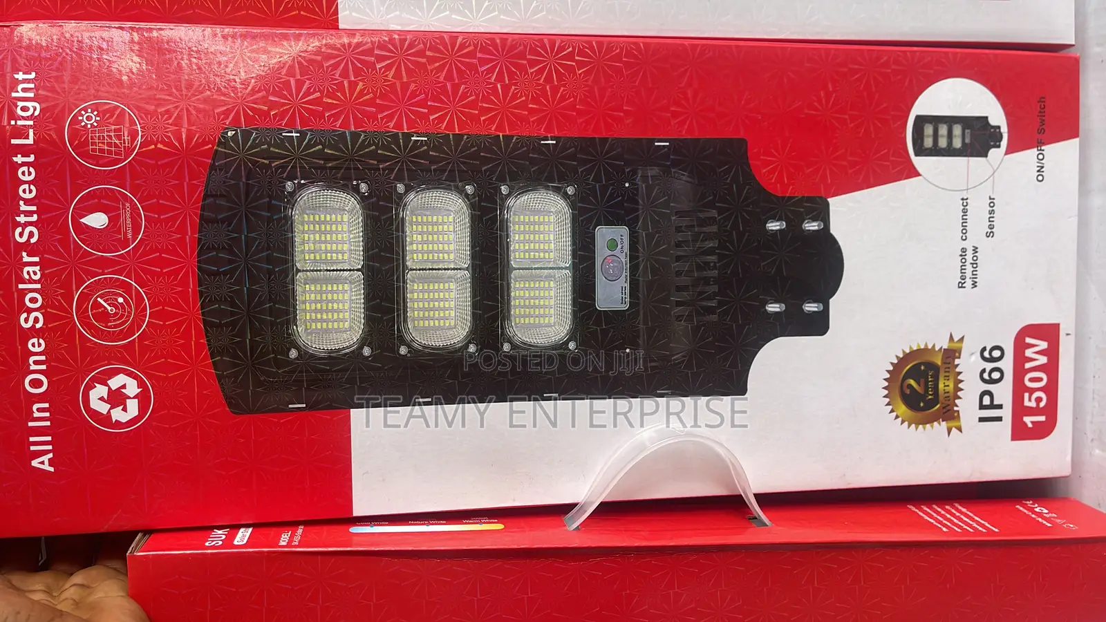 All-in-One 150 Watts Solar Street Light - Security Light With Panel