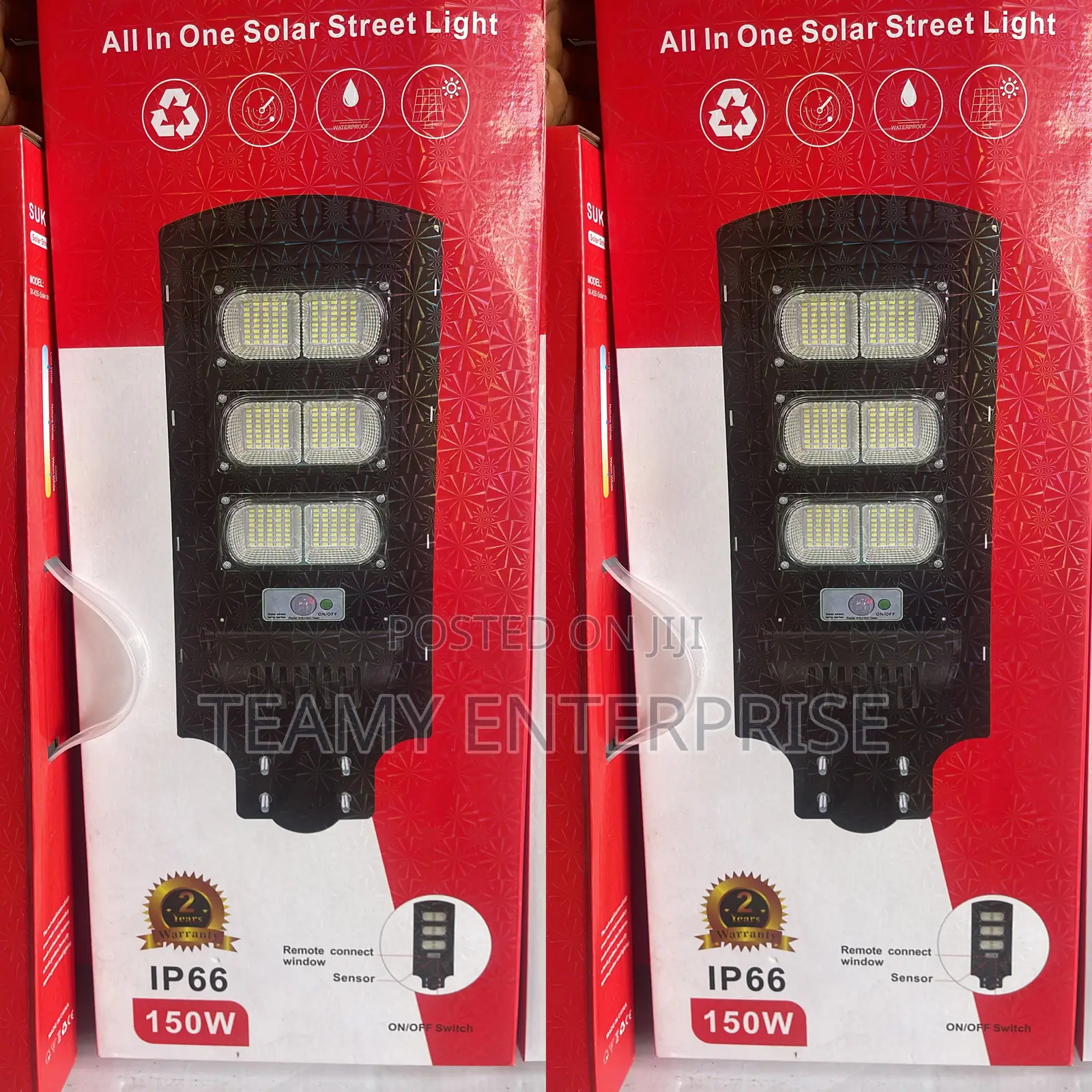 All-in-One 150 Watts Solar Street Light - Security Light With Panel