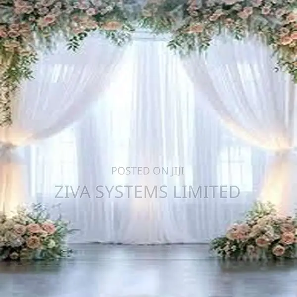 White Fabrics Decoration for Rent