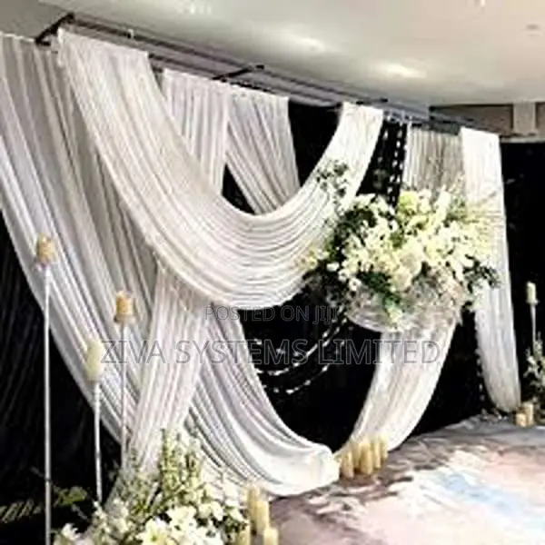 White Fabrics Decoration for Rent