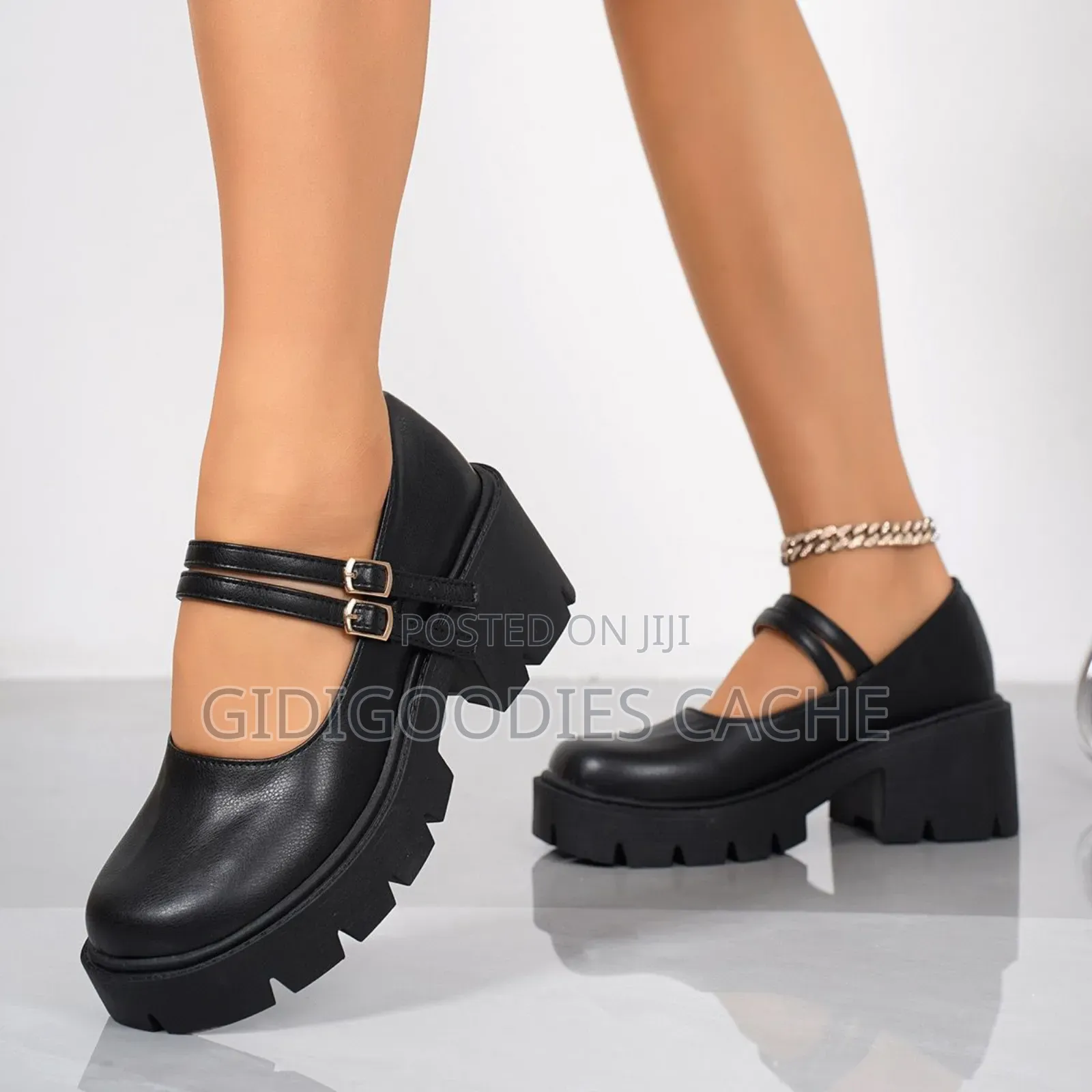 Mary Jane Women's Platform Shoes In Black And Pink Size 37-43