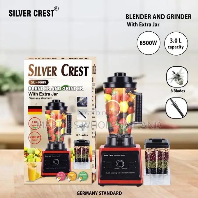 Silver Crest Sc-9009 Blender and Grinder With an Extra Jar.