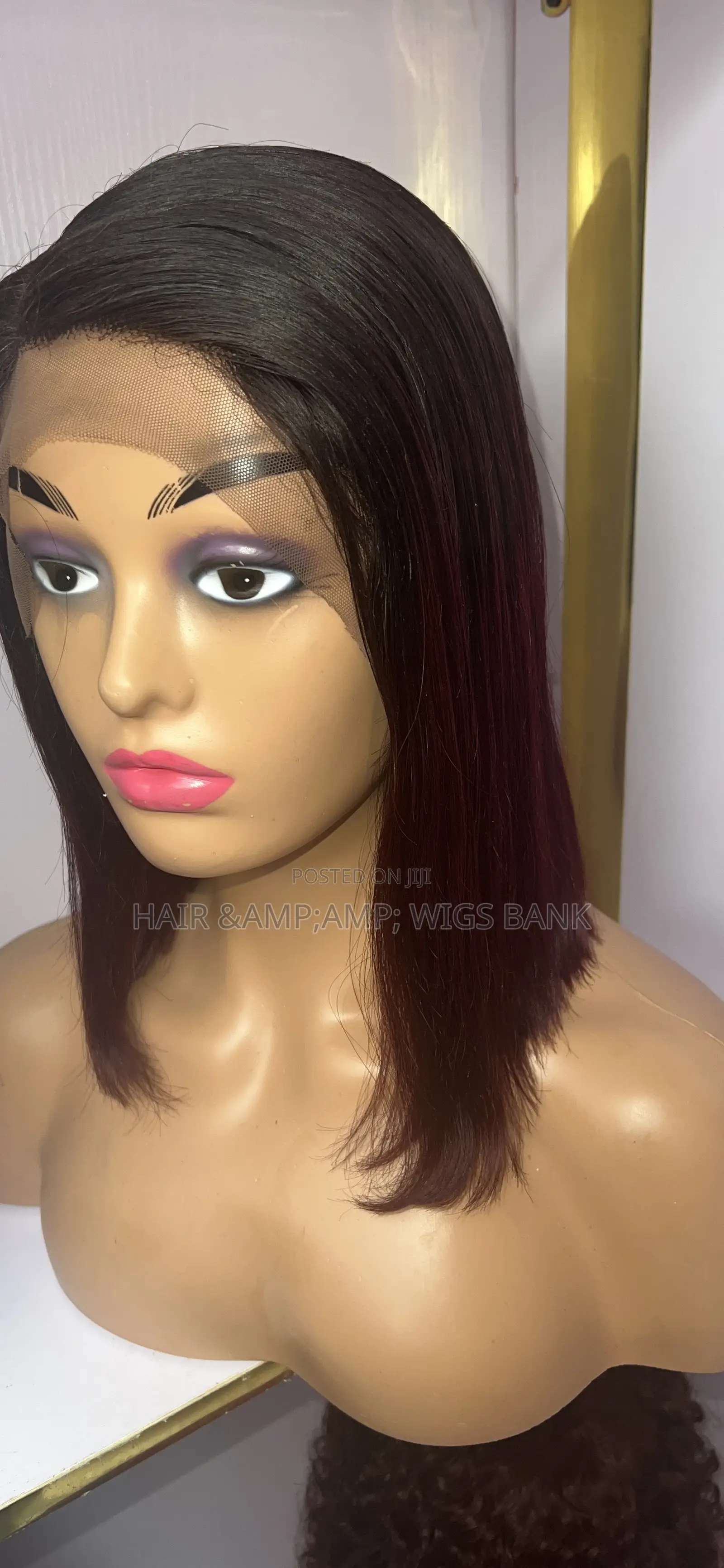 T-Frontal Human Hair Wig T1b/Wine