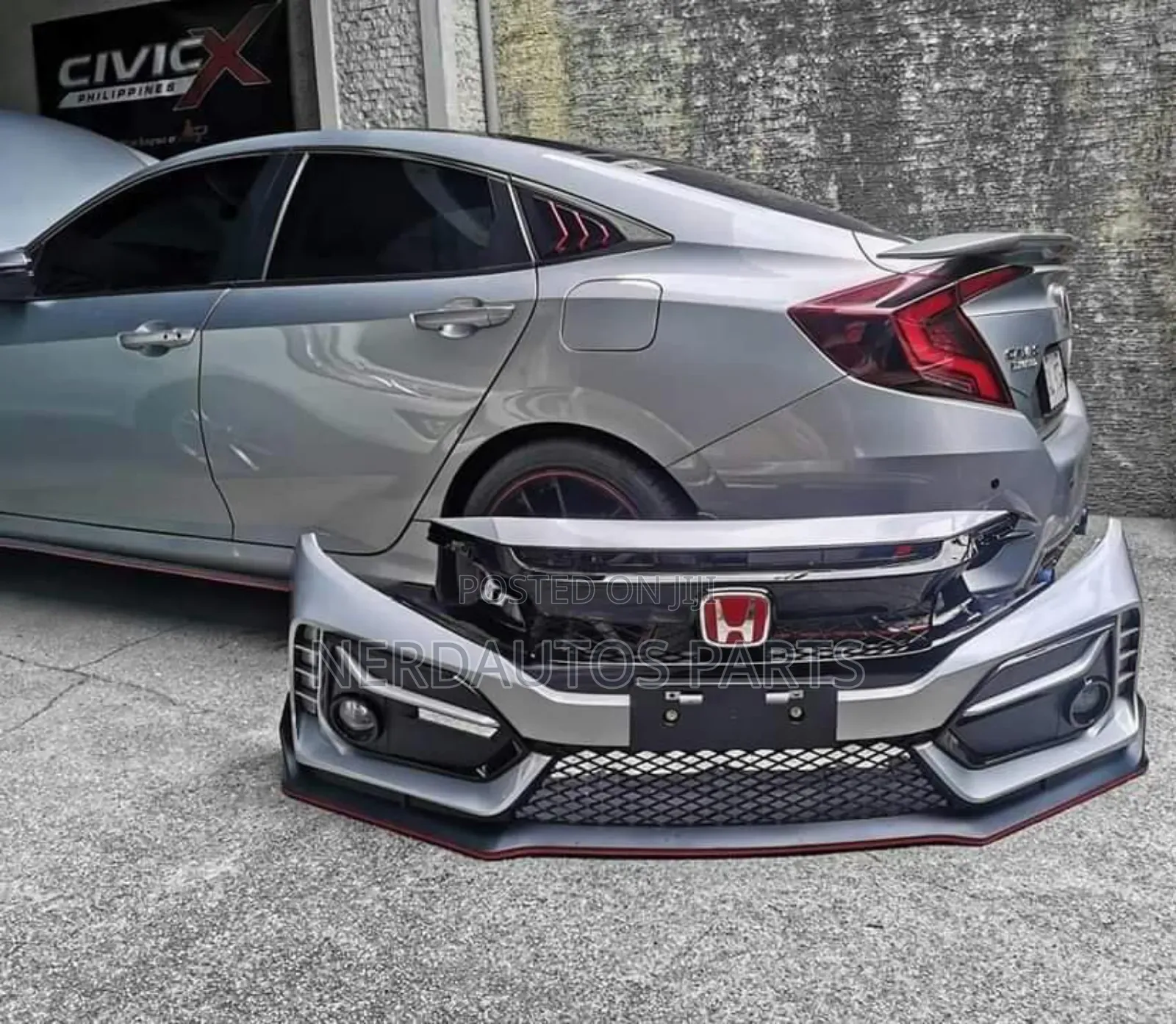 Complete Front Bumper Honda Civic 2016_2020