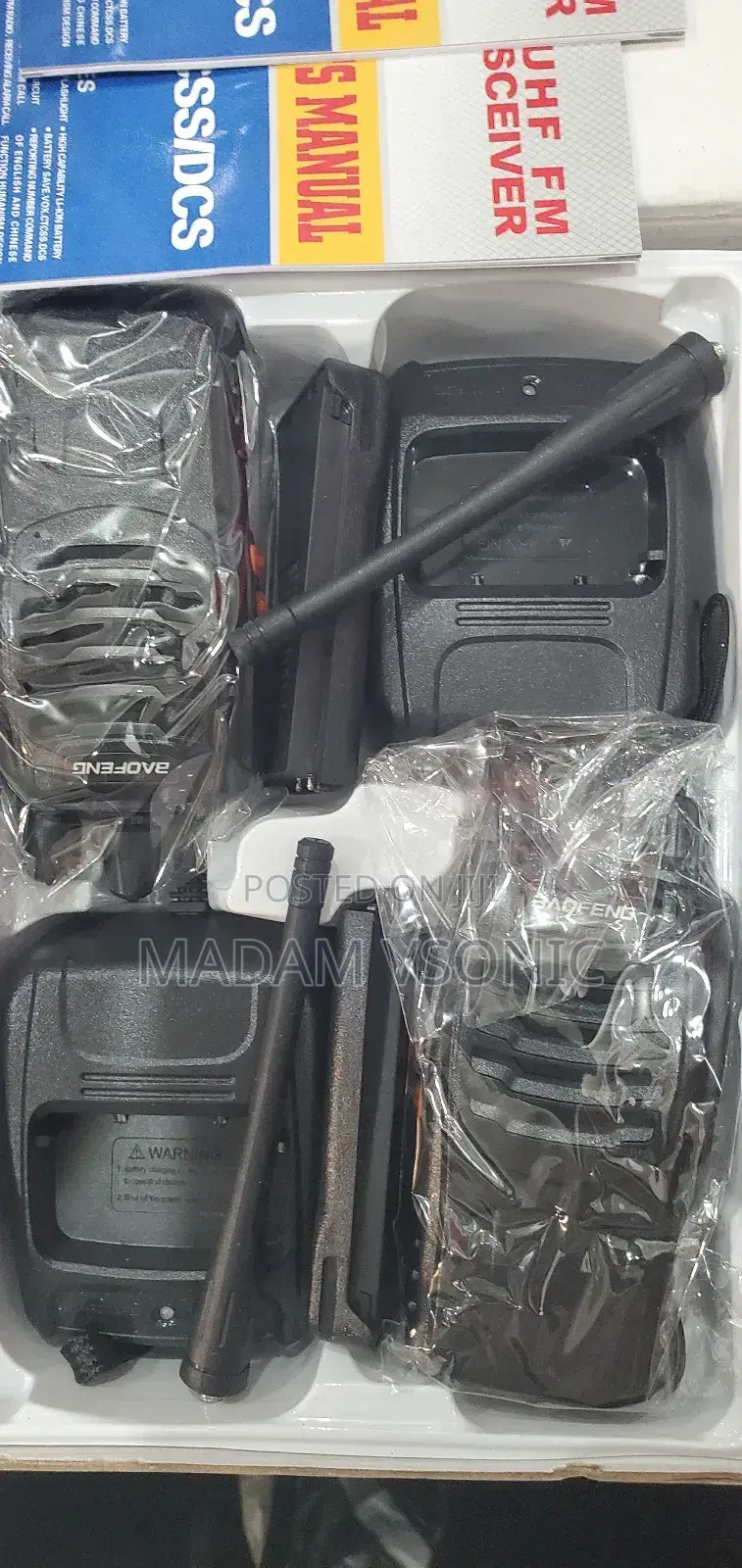 Baofeng Portable 2-Way Radio(Walkie-Talkie) 2pcs in a Pack.