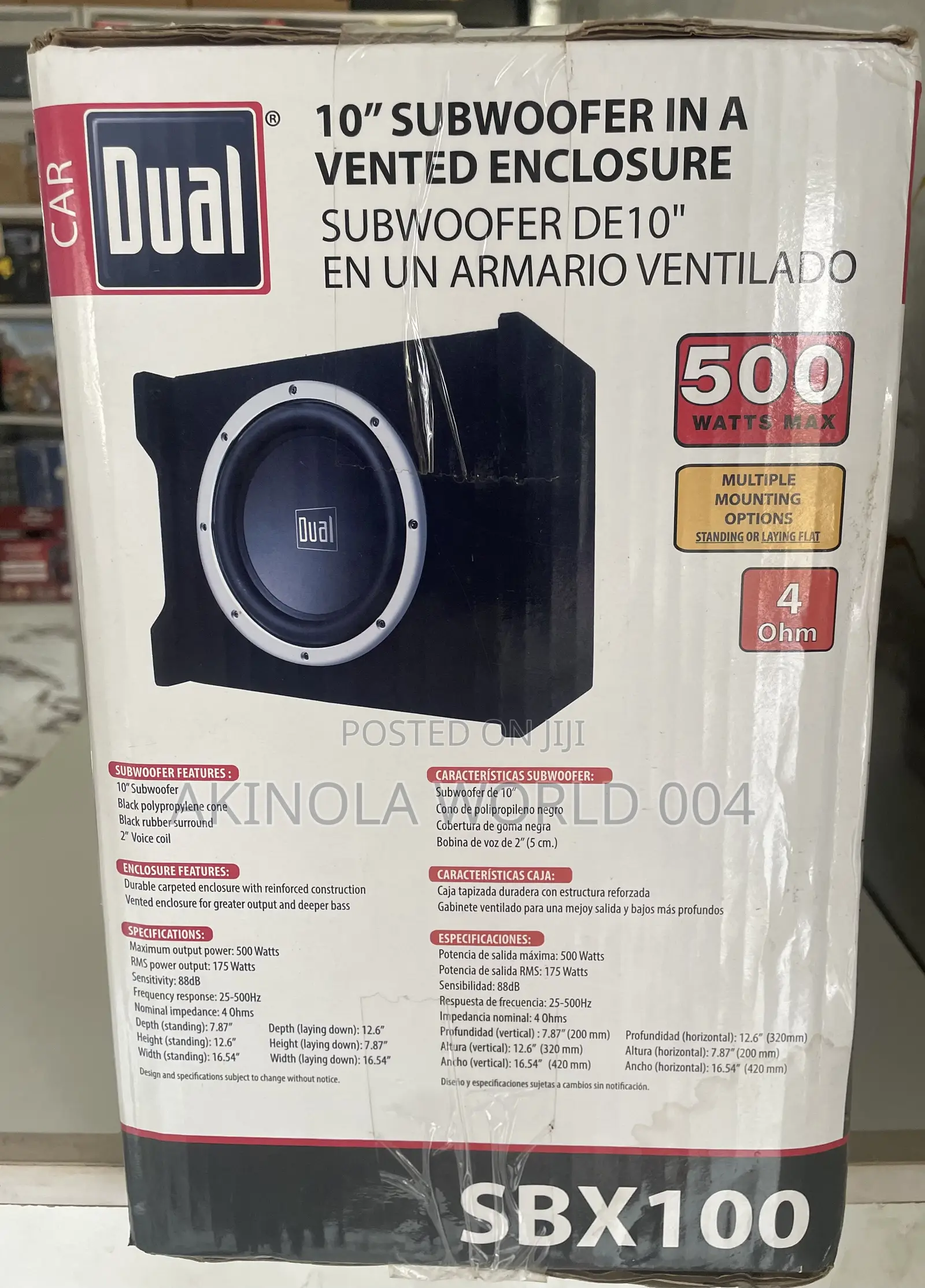 Brand New Car Dual 10inches Subwoofer With Vented Enclosure