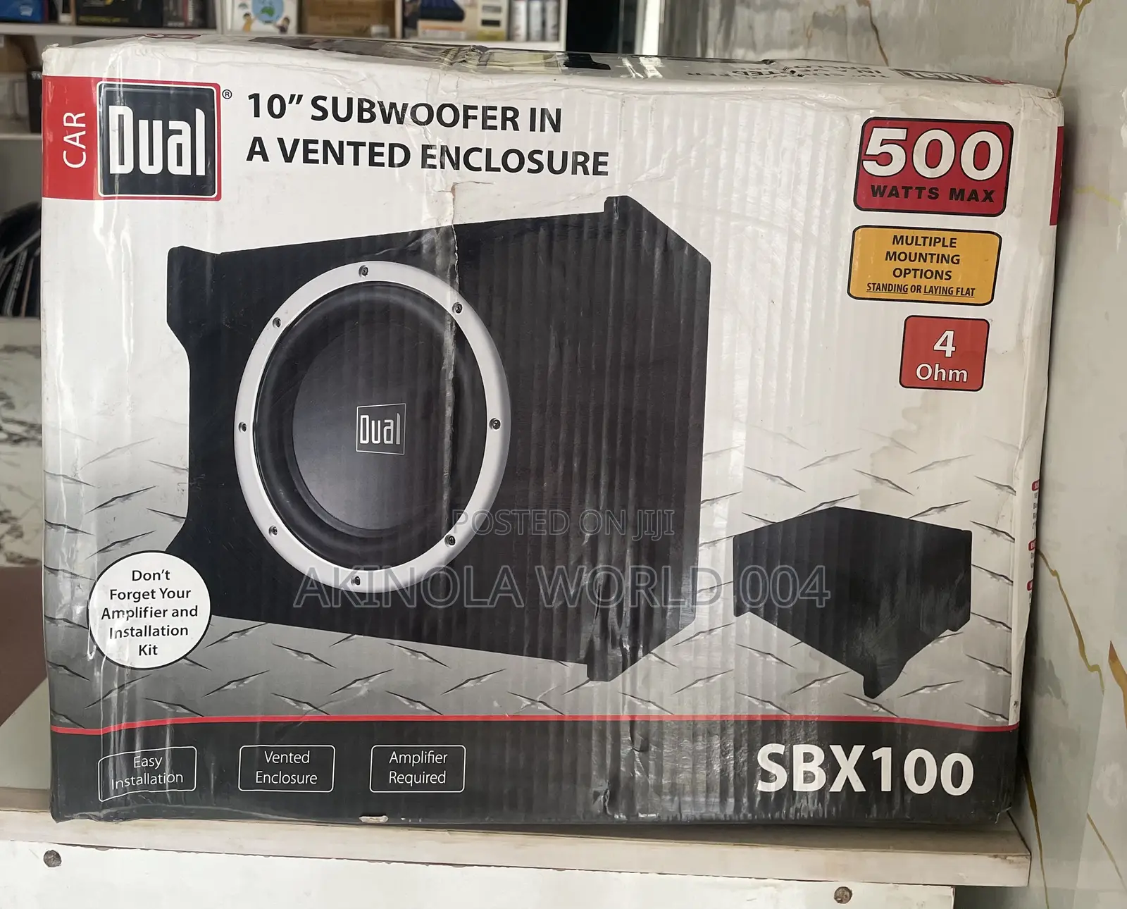 Brand New Car Dual 10inches Subwoofer With Vented Enclosure