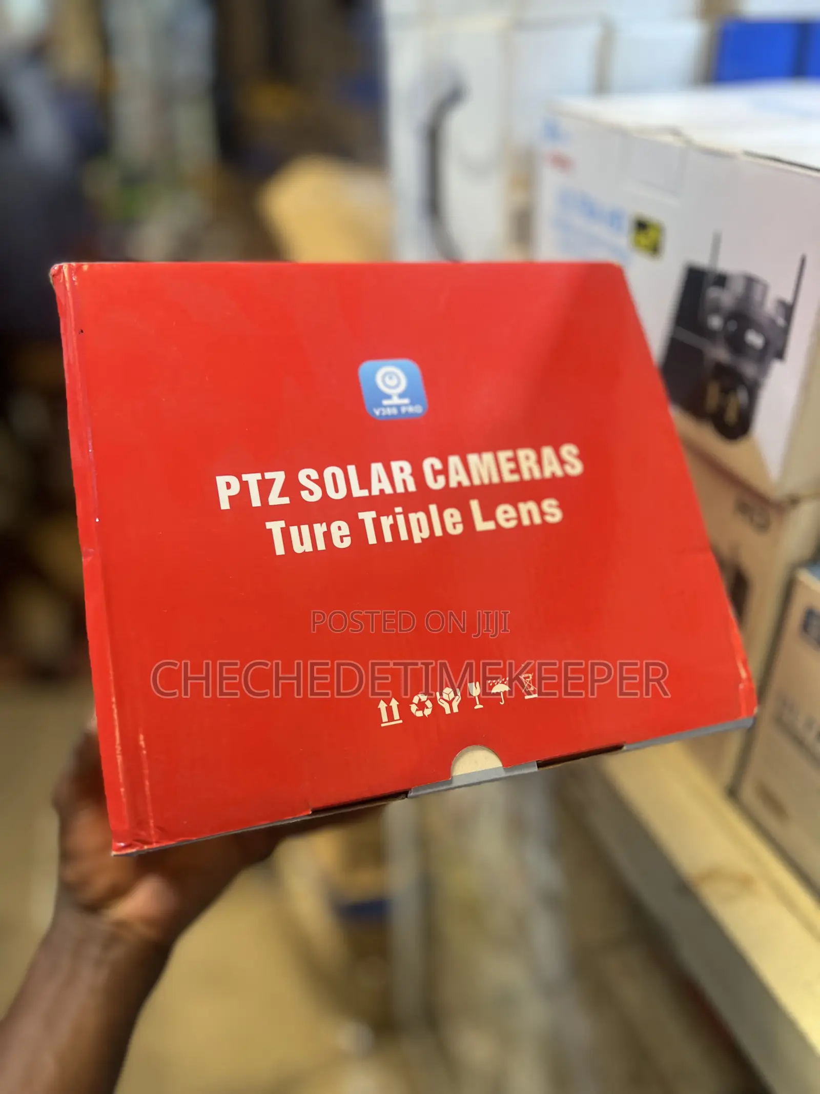3 Lens Solar CCTV Camera