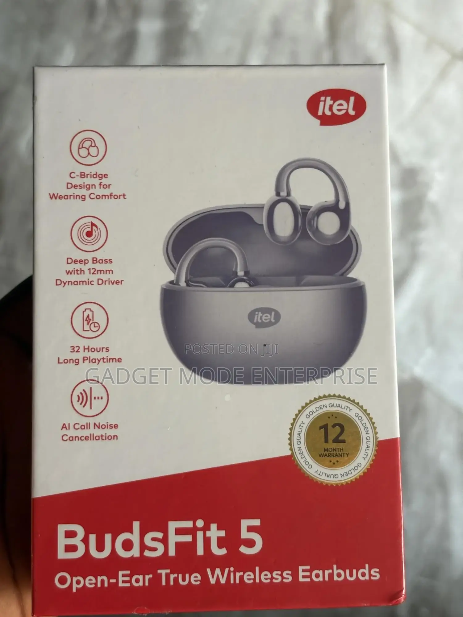 Itel Budsfit 5 Budget-Friendly, C-Bridge Design Wireless Earbuds