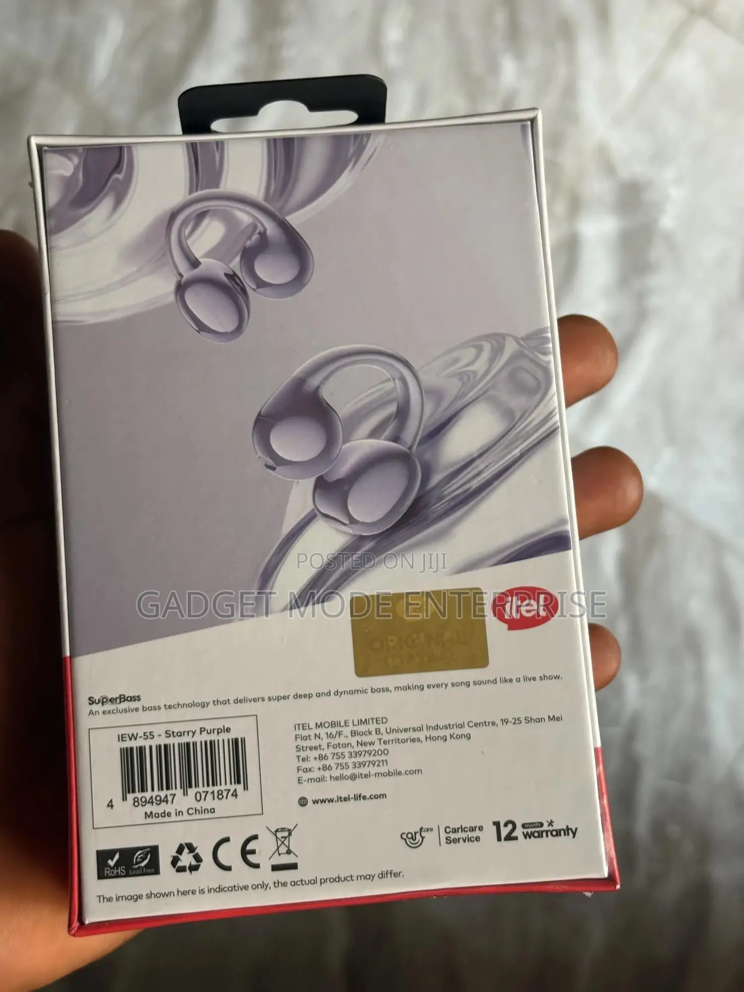Itel Budsfit 5 Budget-Friendly, C-Bridge Design Wireless Earbuds