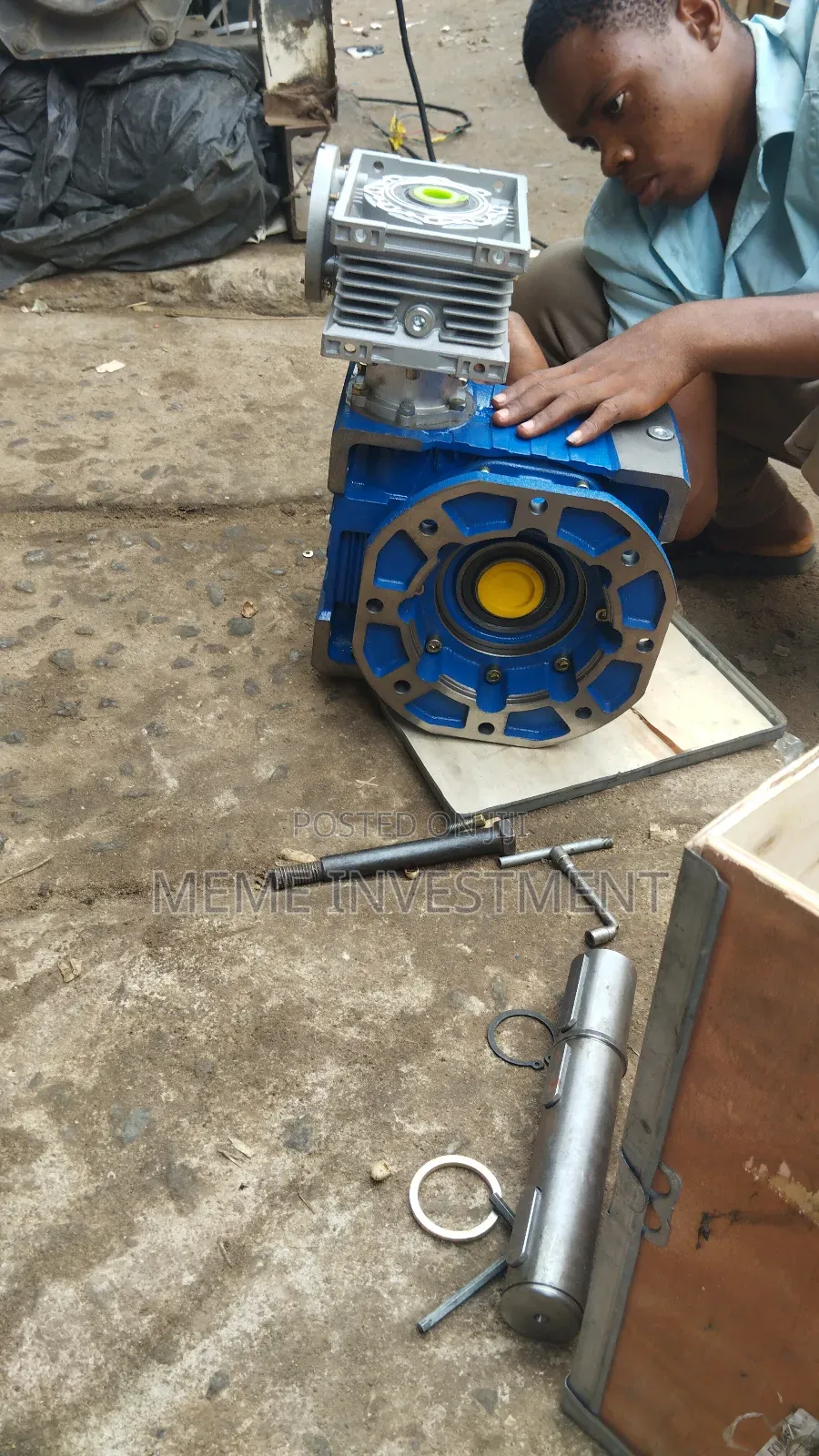 Electric Gearbox Motor 60mm RPM 1400 3 Phase 50/60