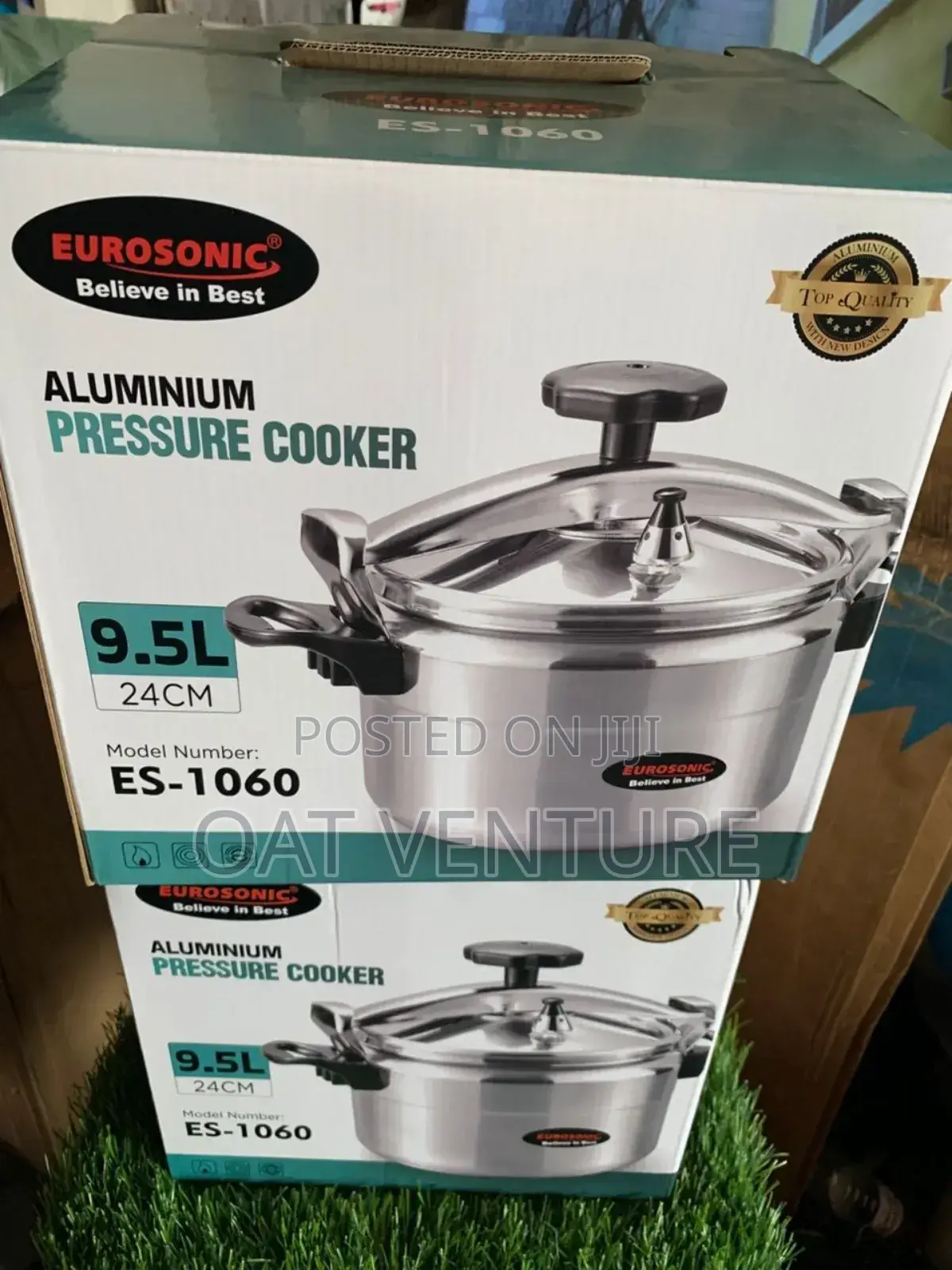 Eurosonic 9.5 Litre Fast Cooking Pressure Pot - 24cm Aluminium
