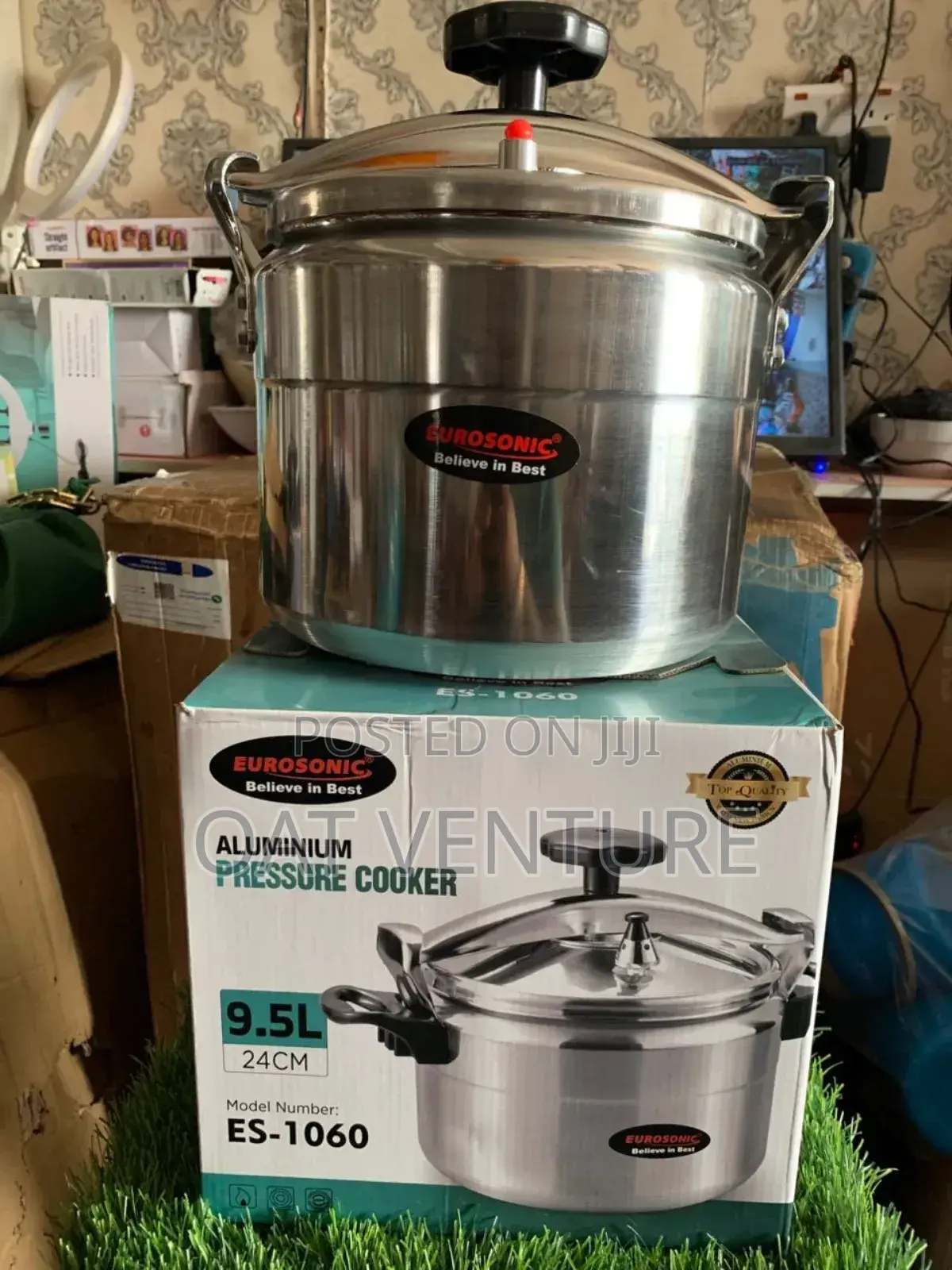 Eurosonic 9.5 Litre Fast Cooking Pressure Pot - 24cm Aluminium