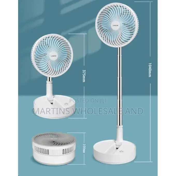 Extendable, Portable, and Rechargeable Electric Fan.
