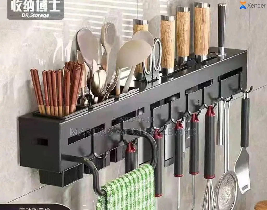 Multifunctional Wall-Mounted Kitchen Organizer Rack