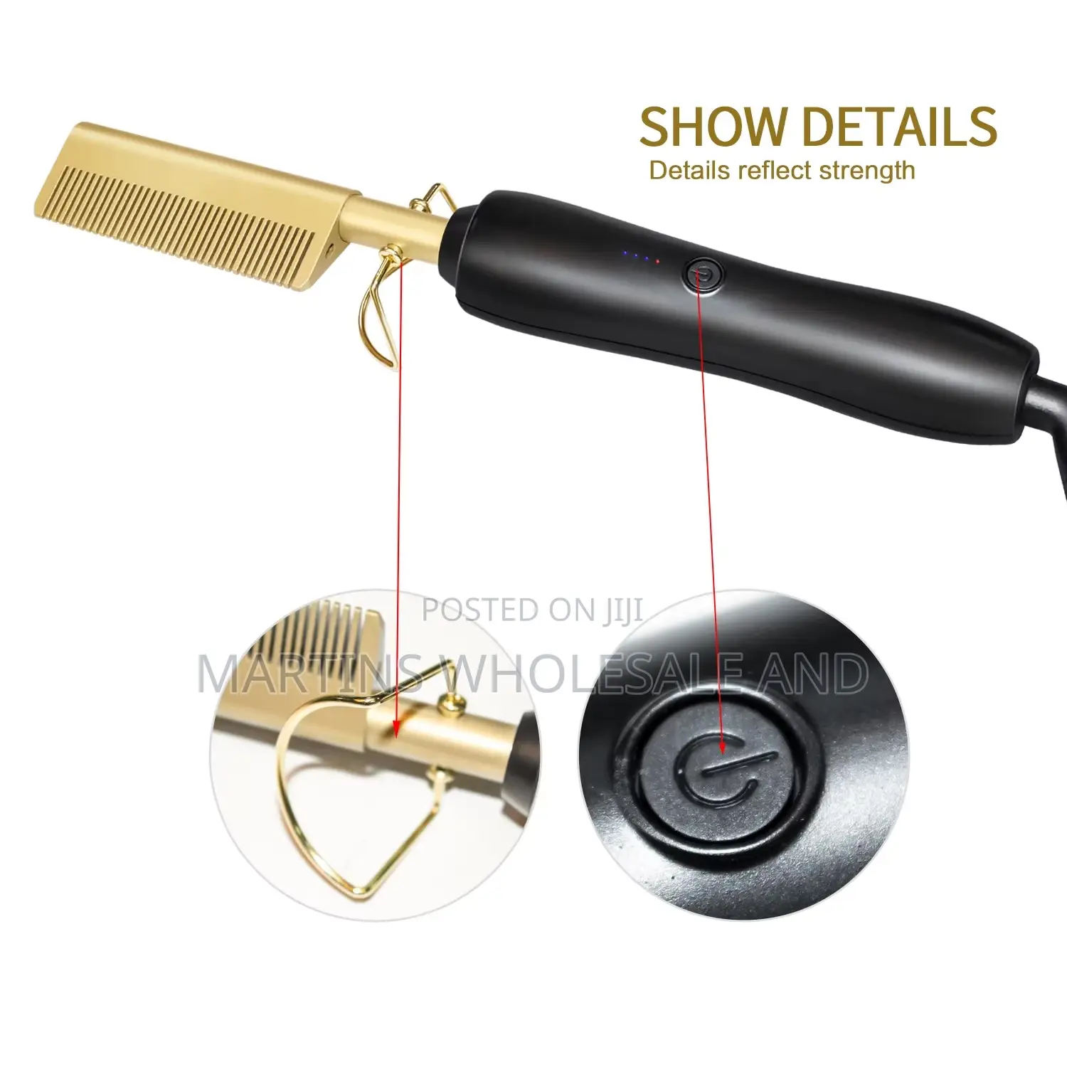 Electric Hot Comb Hair Straightener.