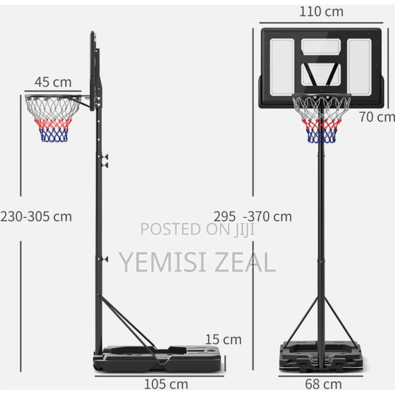 American Basketball Hoop Stand With 4 Balls