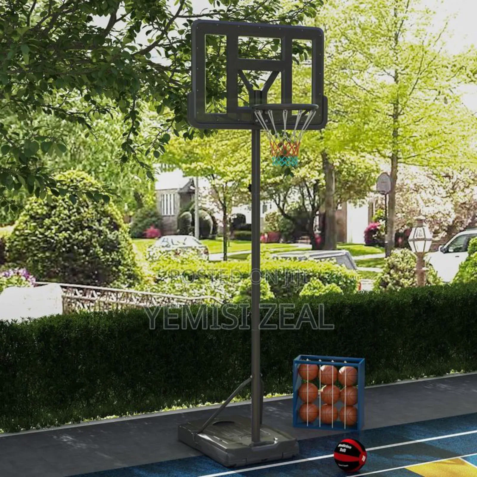 American Basketball Hoop Stand With 4 Balls