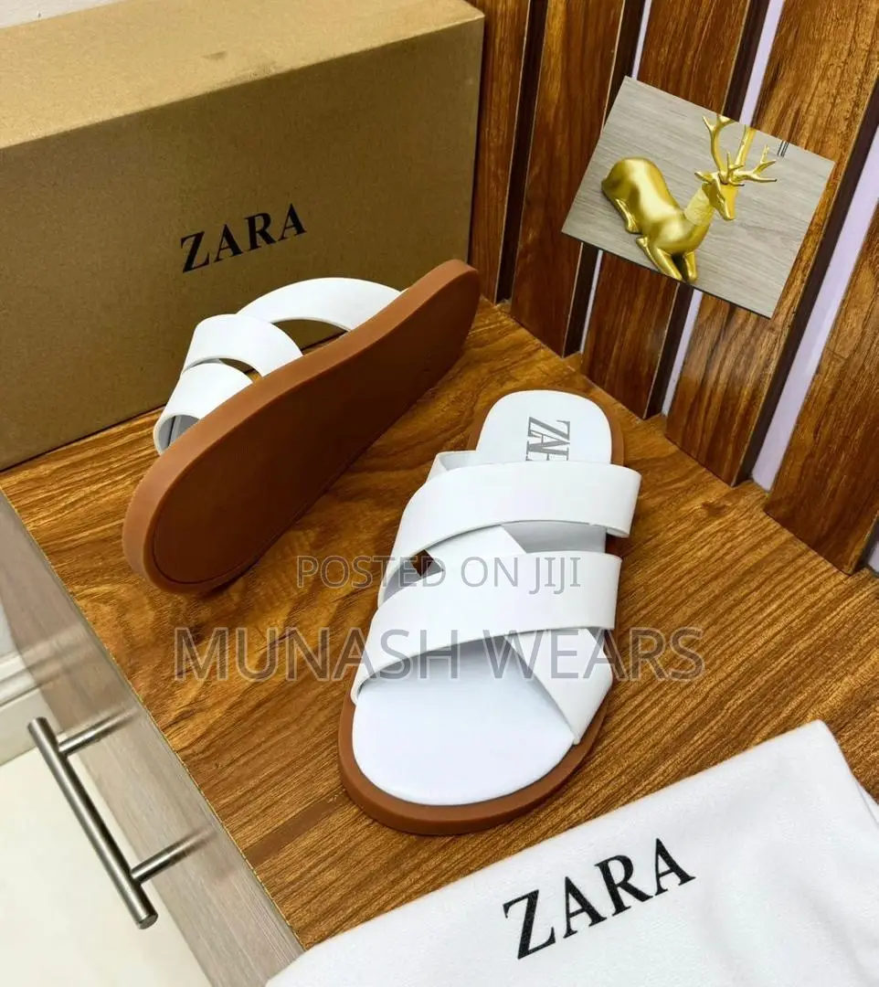 Zara Leather Slipers For Men 40-46 Available