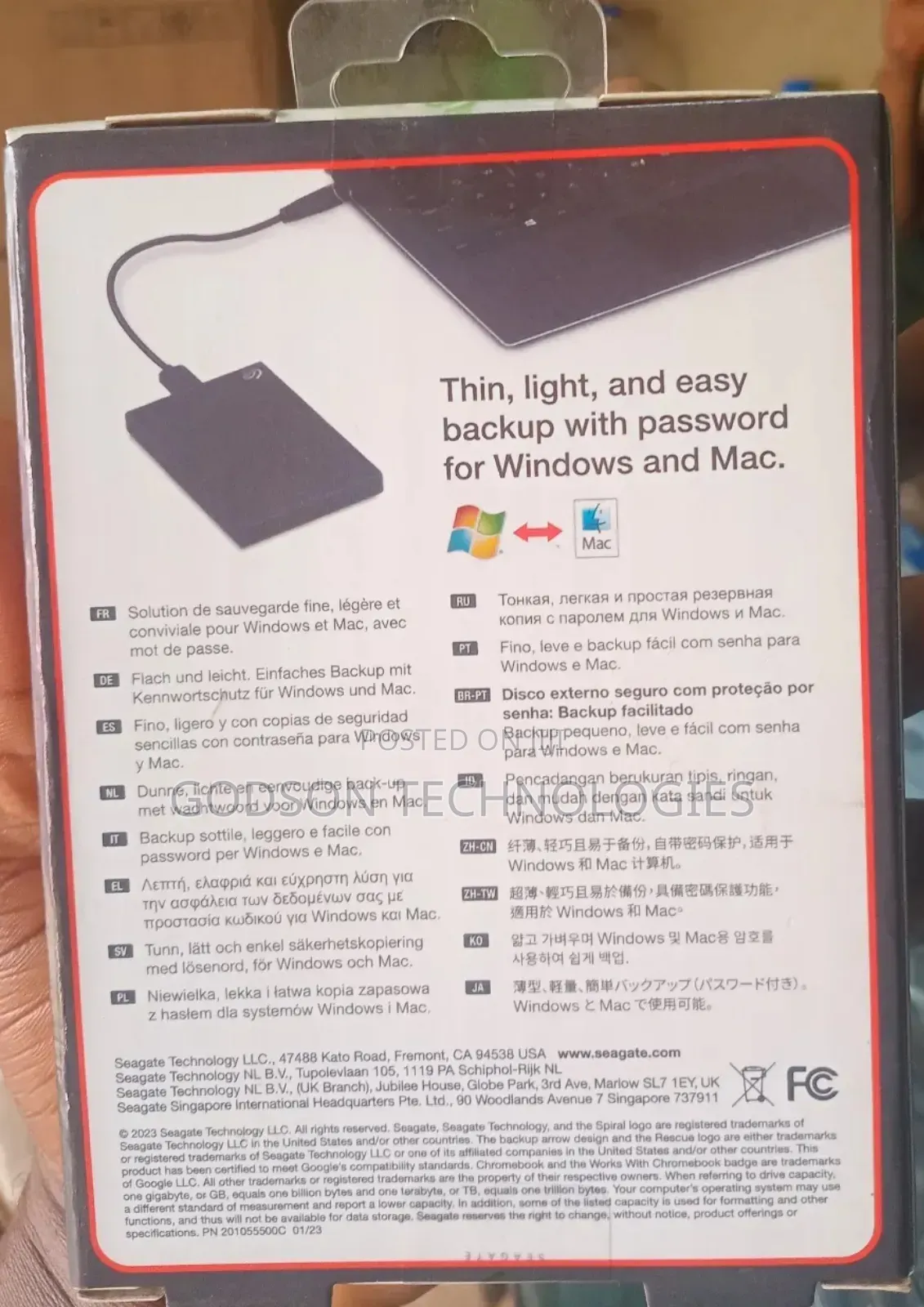 Seagate One Touch Portable External Hard Drive.