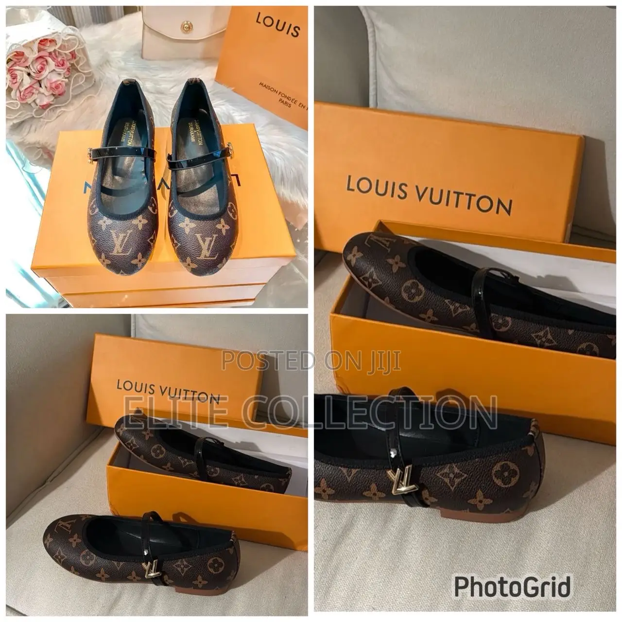 Lúxury Cherry Lv Ballet Flatssize : 37,38,39,40,41