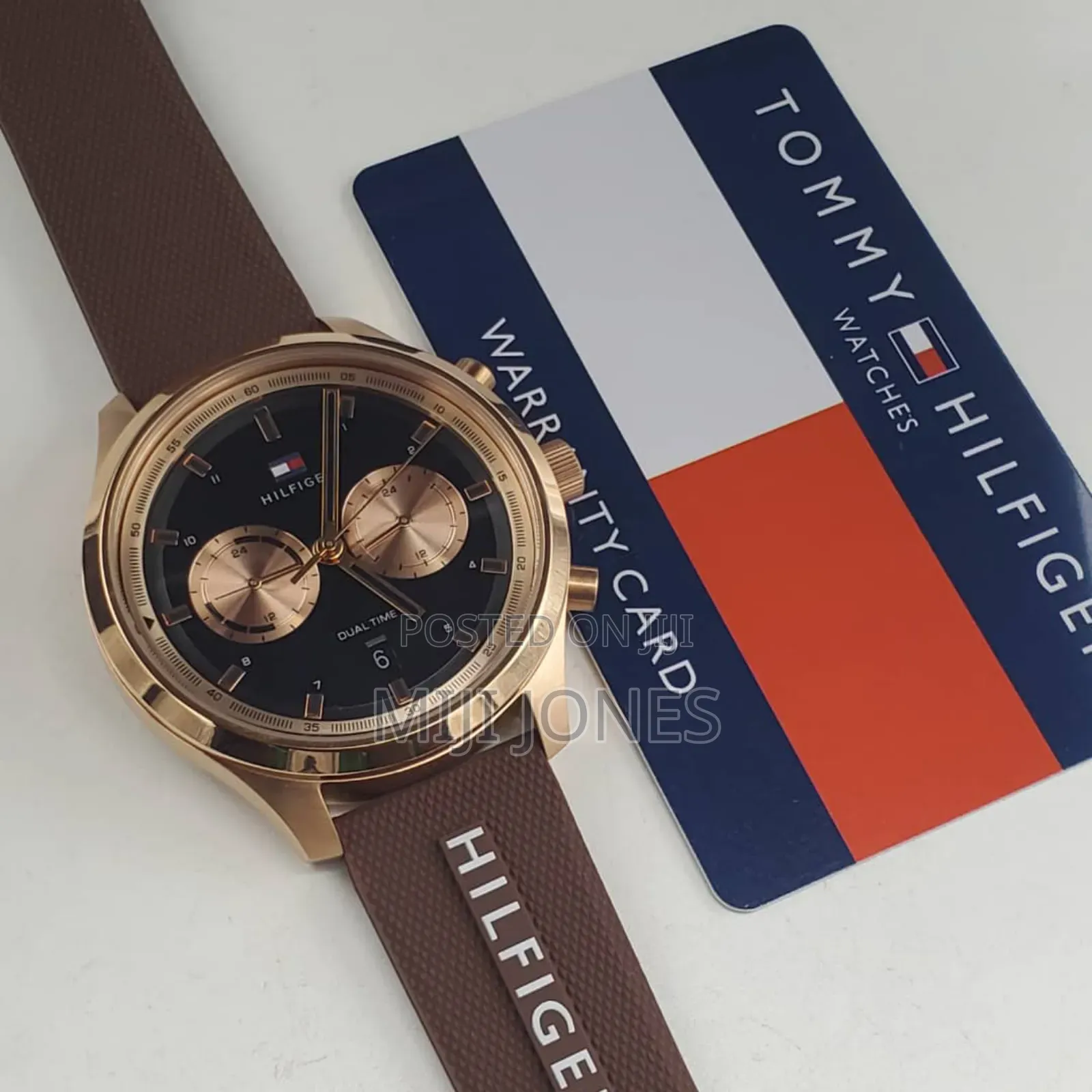 *Tommy Hilfiger Dual‐Time Rubber Battery Watch*