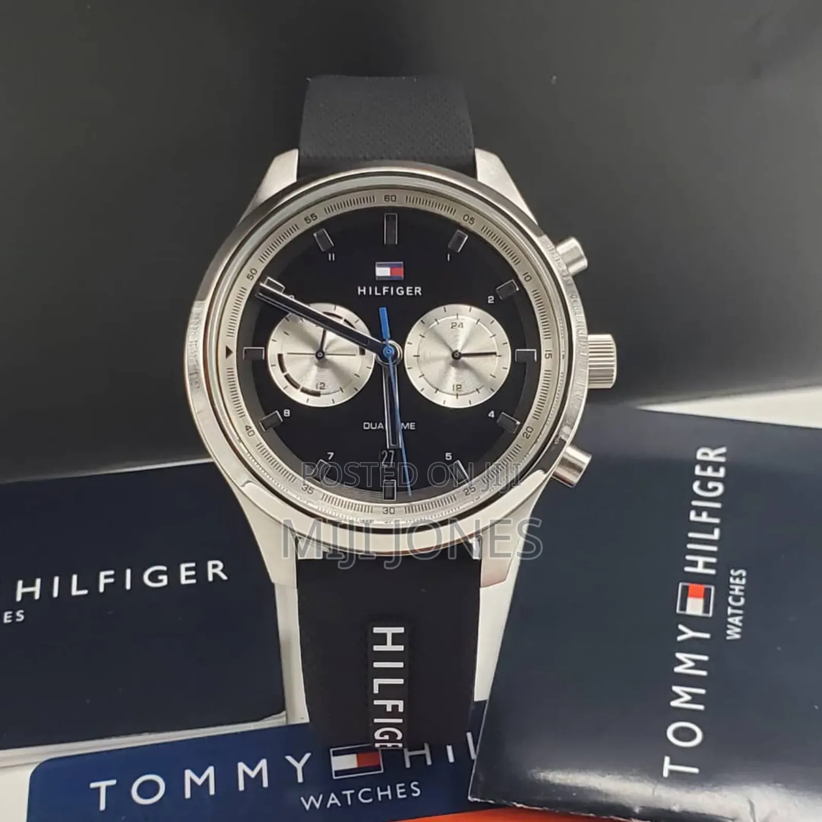 *Tommy Hilfiger Dual‐Time Rubber Battery Watch*