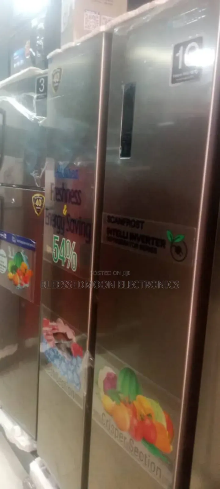 Scanfrost Inverter Side by Side Fridge With 10 Years Company Warranty