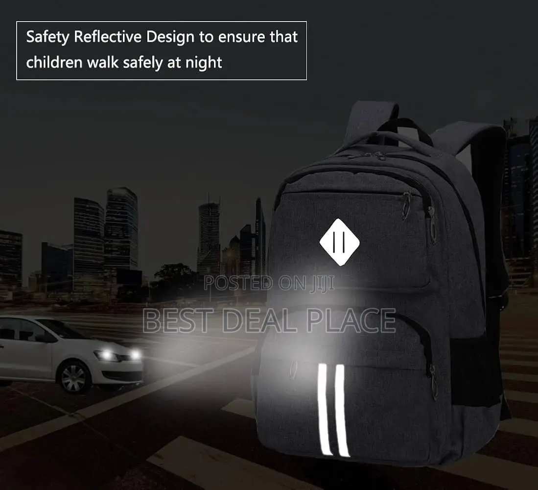 Premium Boys Multi-pocket School Backpack With Night Reflection