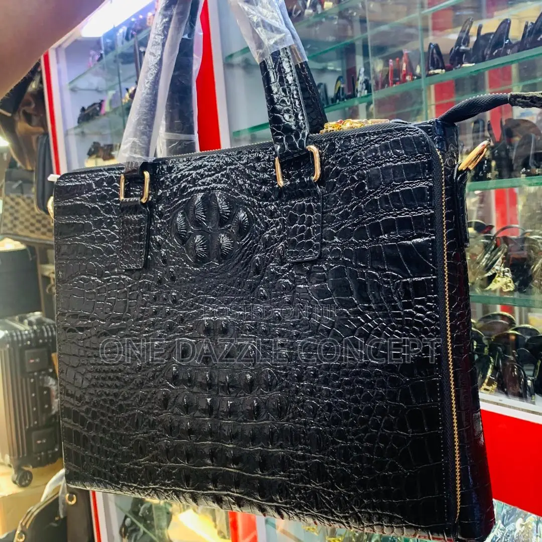 Crocodile Leather Laptop Bag/ Office Bag