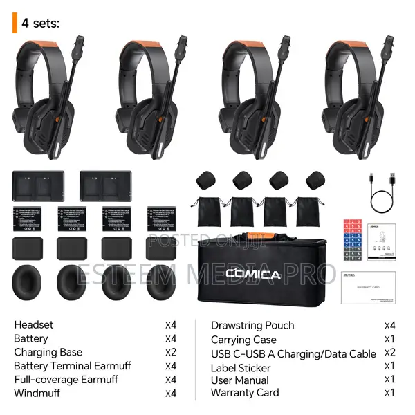 Comica Seekcom S1 Wireless Intercom 4 Users