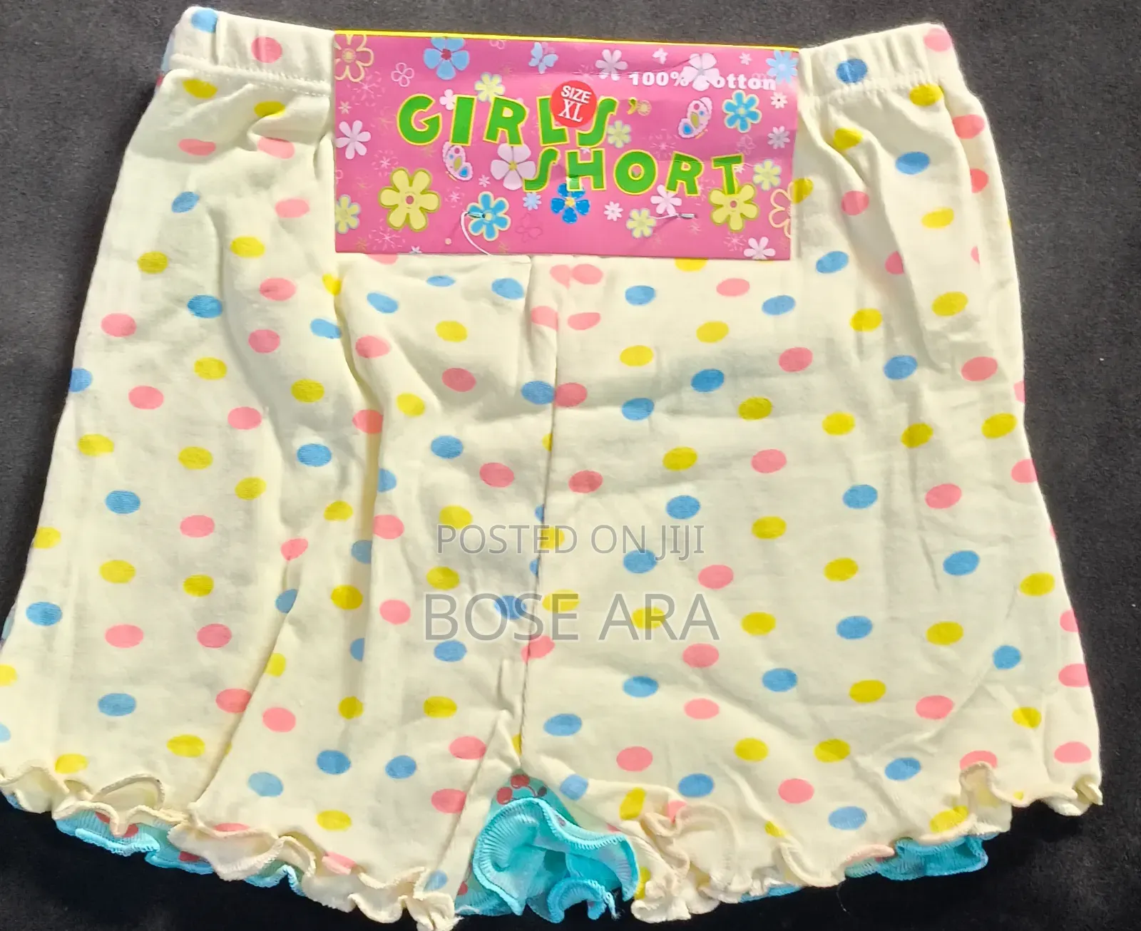 Girls Cotton Knicker Girls Short for 2 to 4year Old 3pieces