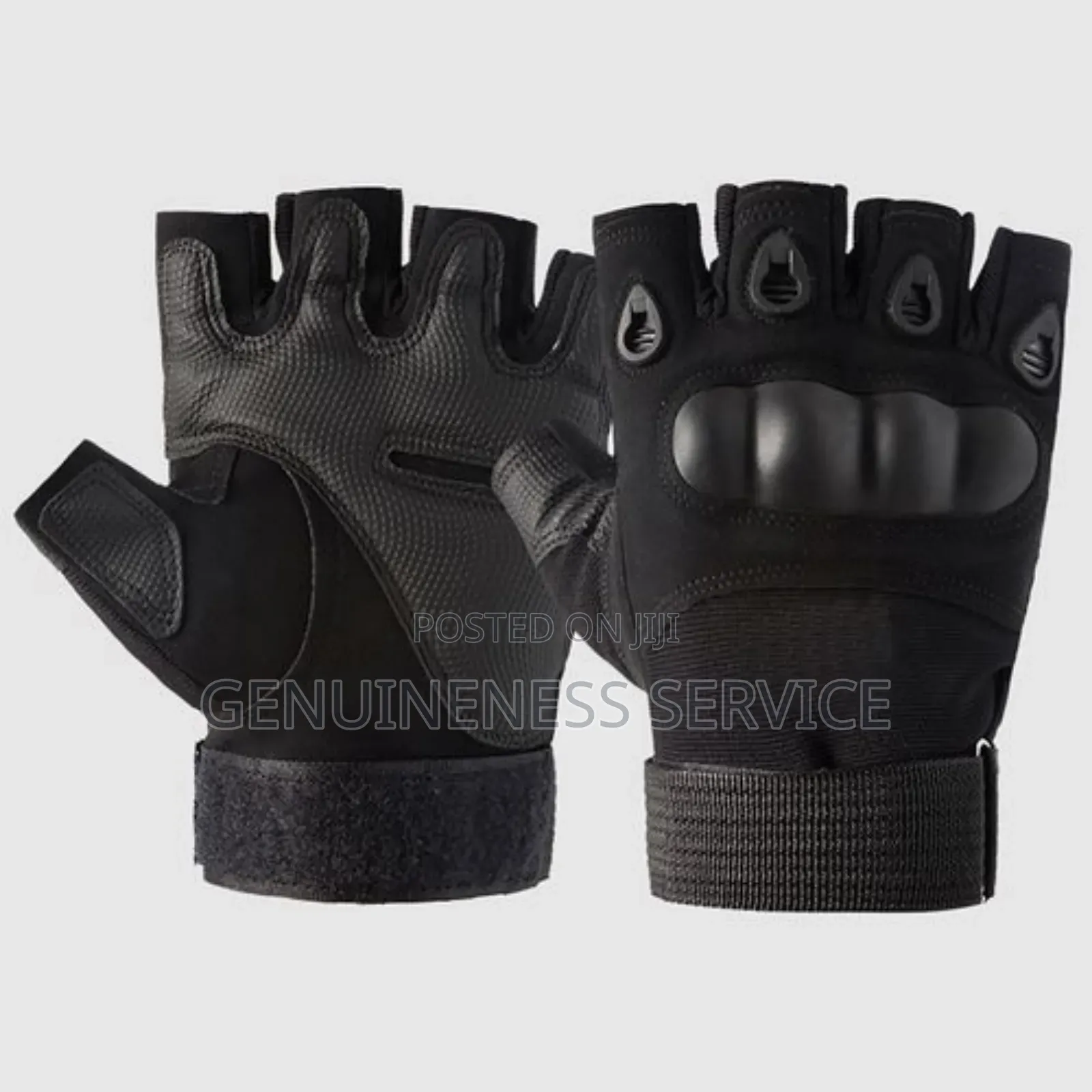 Fingerless Gloves With Hard Knuckle Anti-Slip Adjustable
