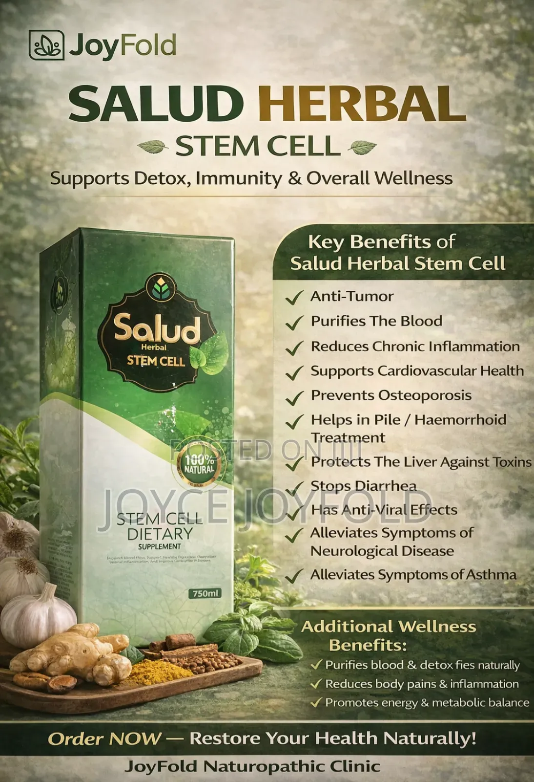 Salud Herbal - Anti Tumor, Blood Circulation, Energy and Vitality