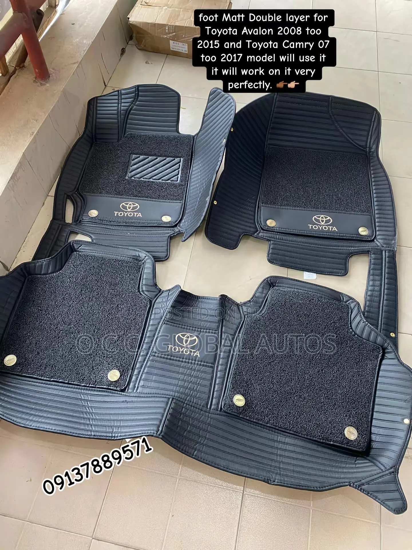Double Layer Foot Matt For Toyota Avalon And Camry 2010 Model