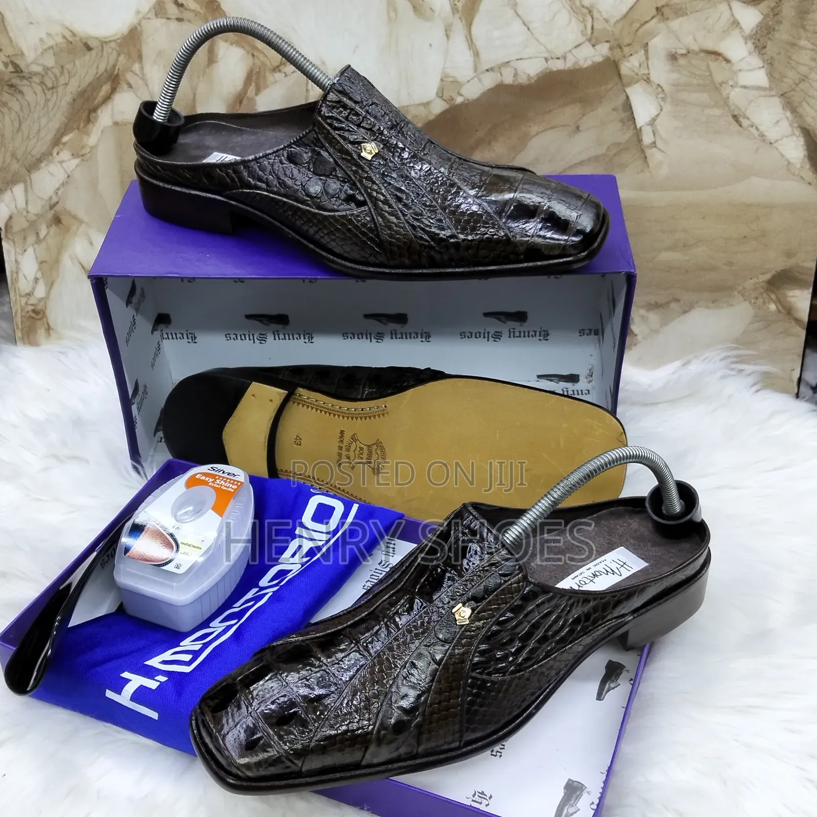 H.Montorio Spanish Leather Half Shoes