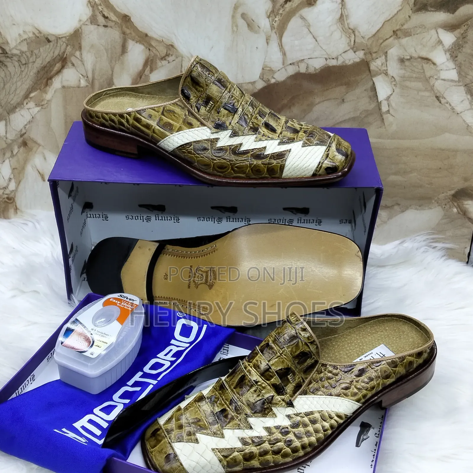 H.Montorio Spanish Leather Half Shoes