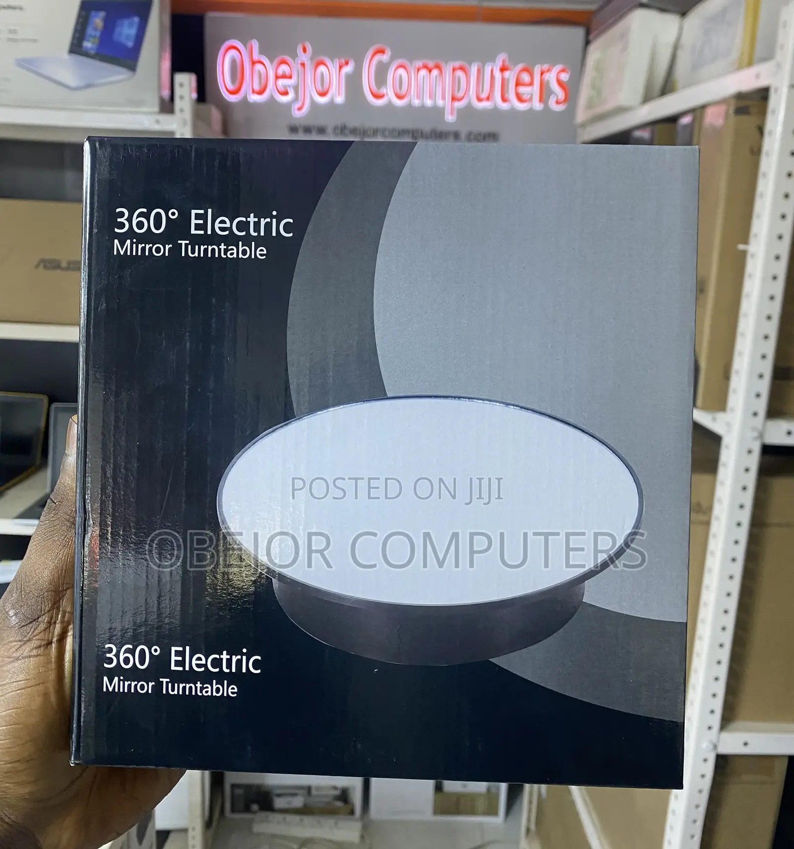 360° Rotating Electric/Battery Mirror Display Turntable