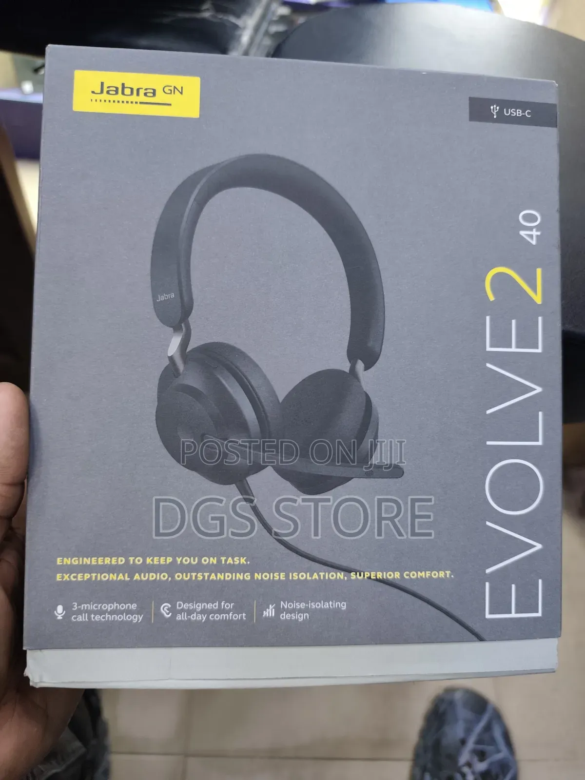 Jabra Evolve 2 40 Usb A, Usb C Wired Headphone