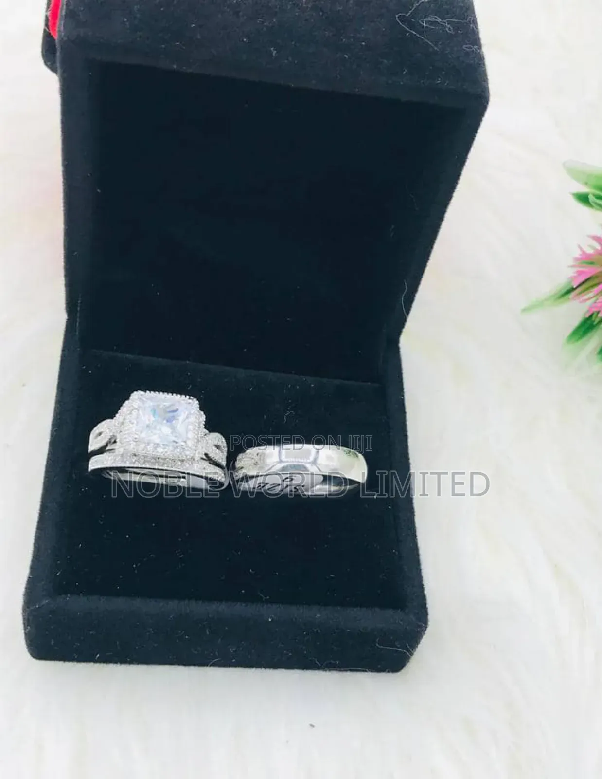 Modern Zirconia Silver Wedding Rings Cka 7g