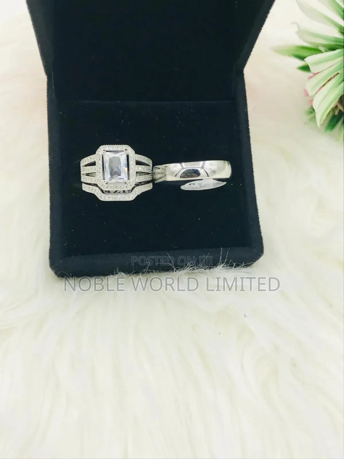 Modern Zirconia Silver Wedding Rings Cka 7g