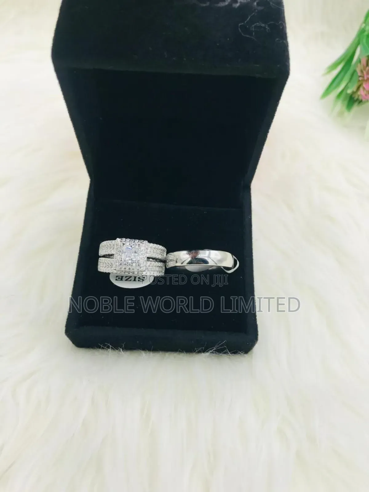 Modern Zirconia Silver Wedding Rings Cka 7g